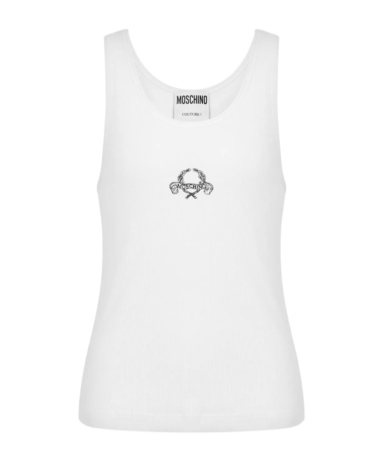 Moschino Logo-embroidered Vest In White
