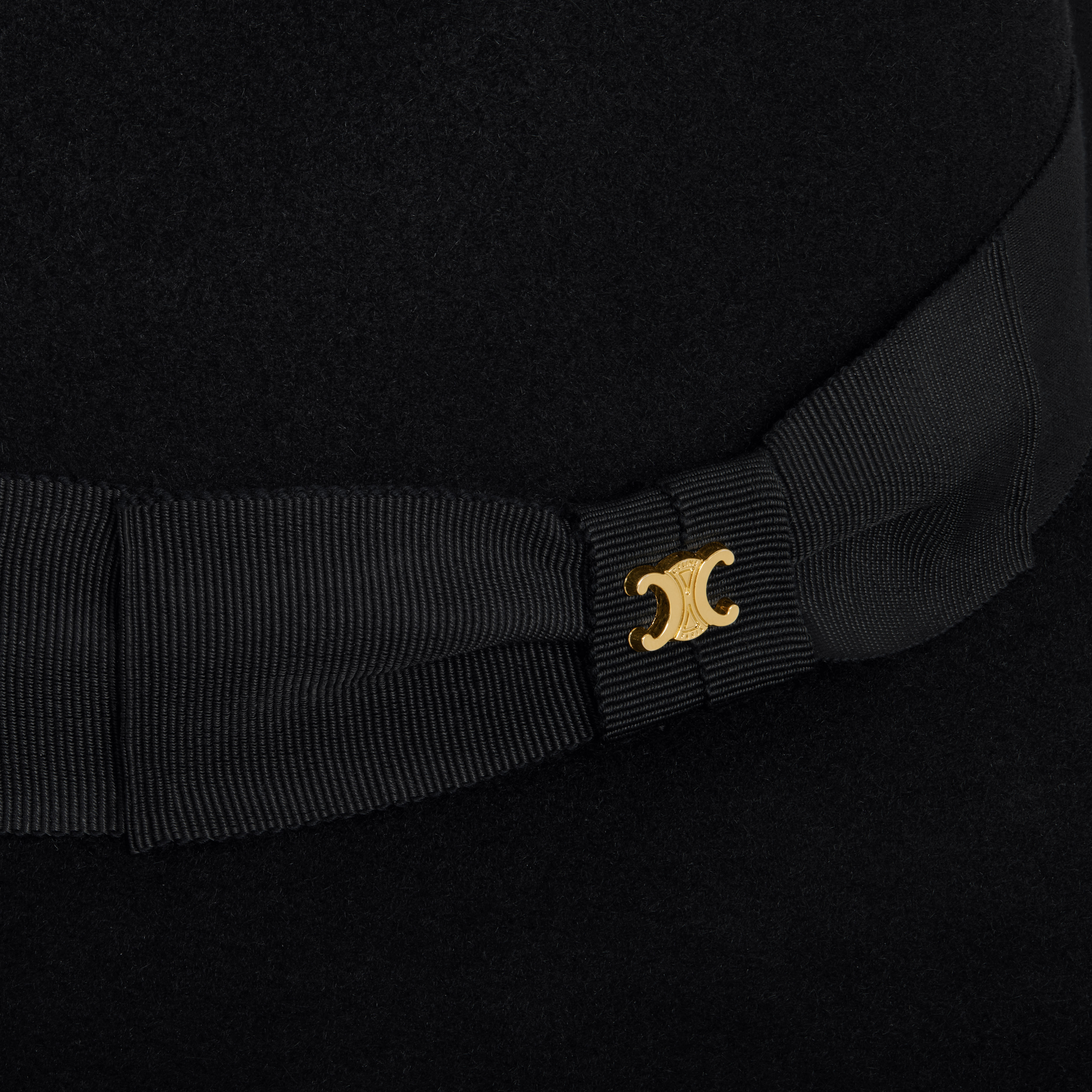 Celine Triomphe Logo Hat In Black