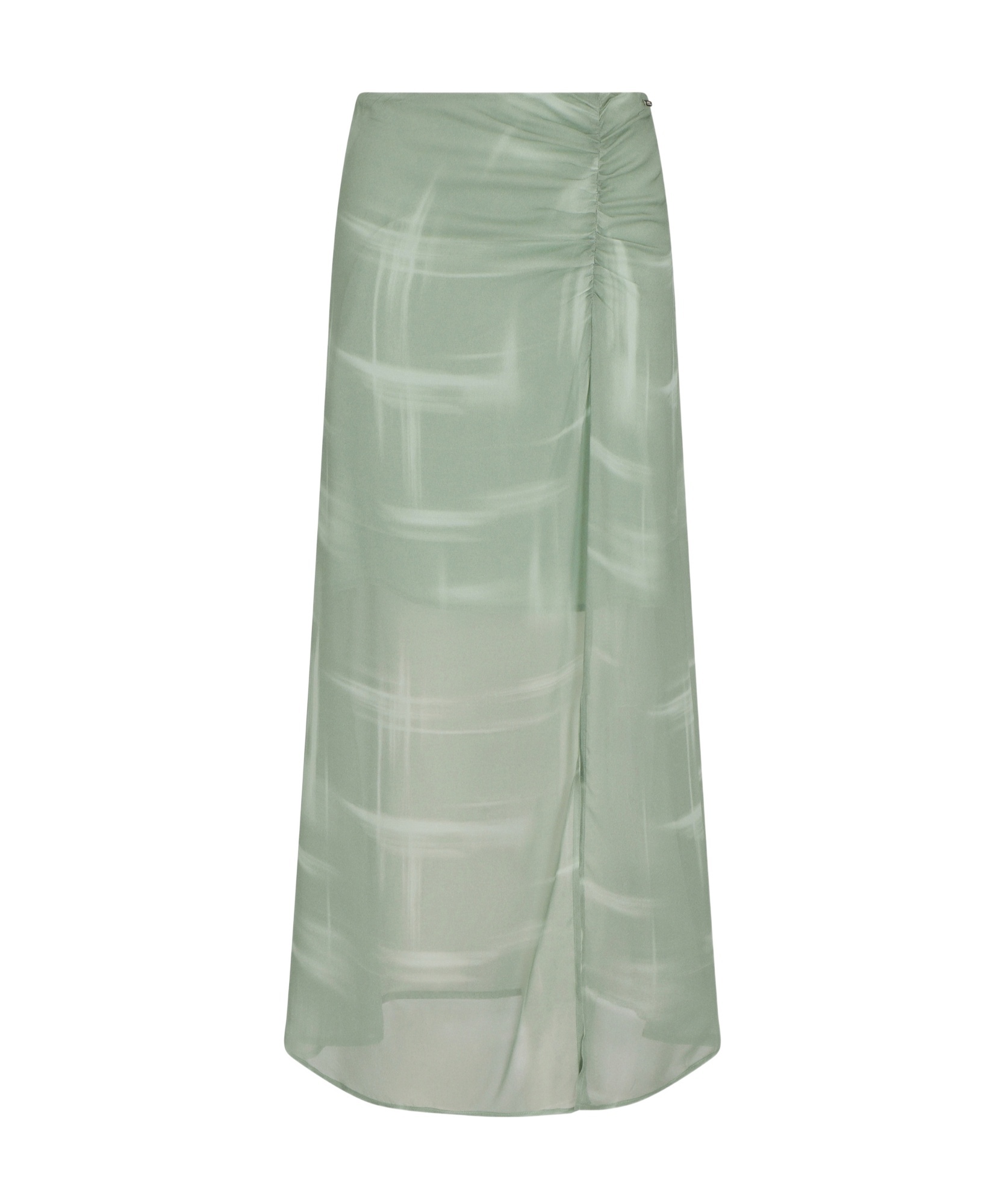 Armani Exchange Graphic-print Midi Skirt In Gray