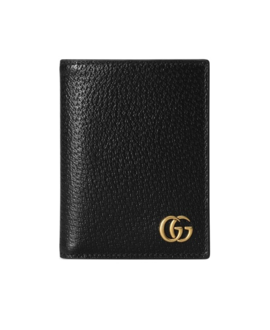 Gucci Gg Marmont Bi-fold Leather Wallet In Black