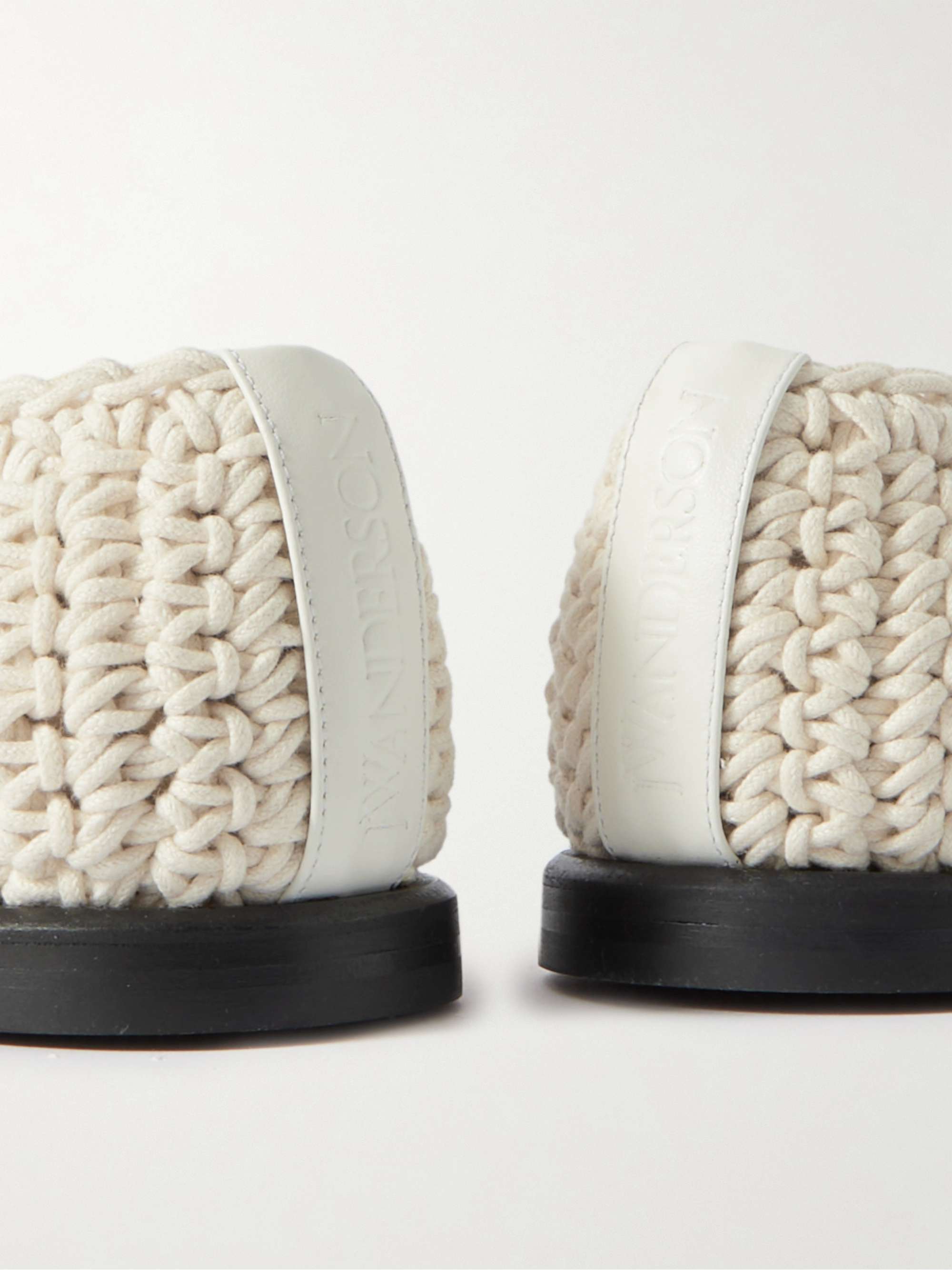 Jw Anderson Popcorn Crochet Loafer In Nude