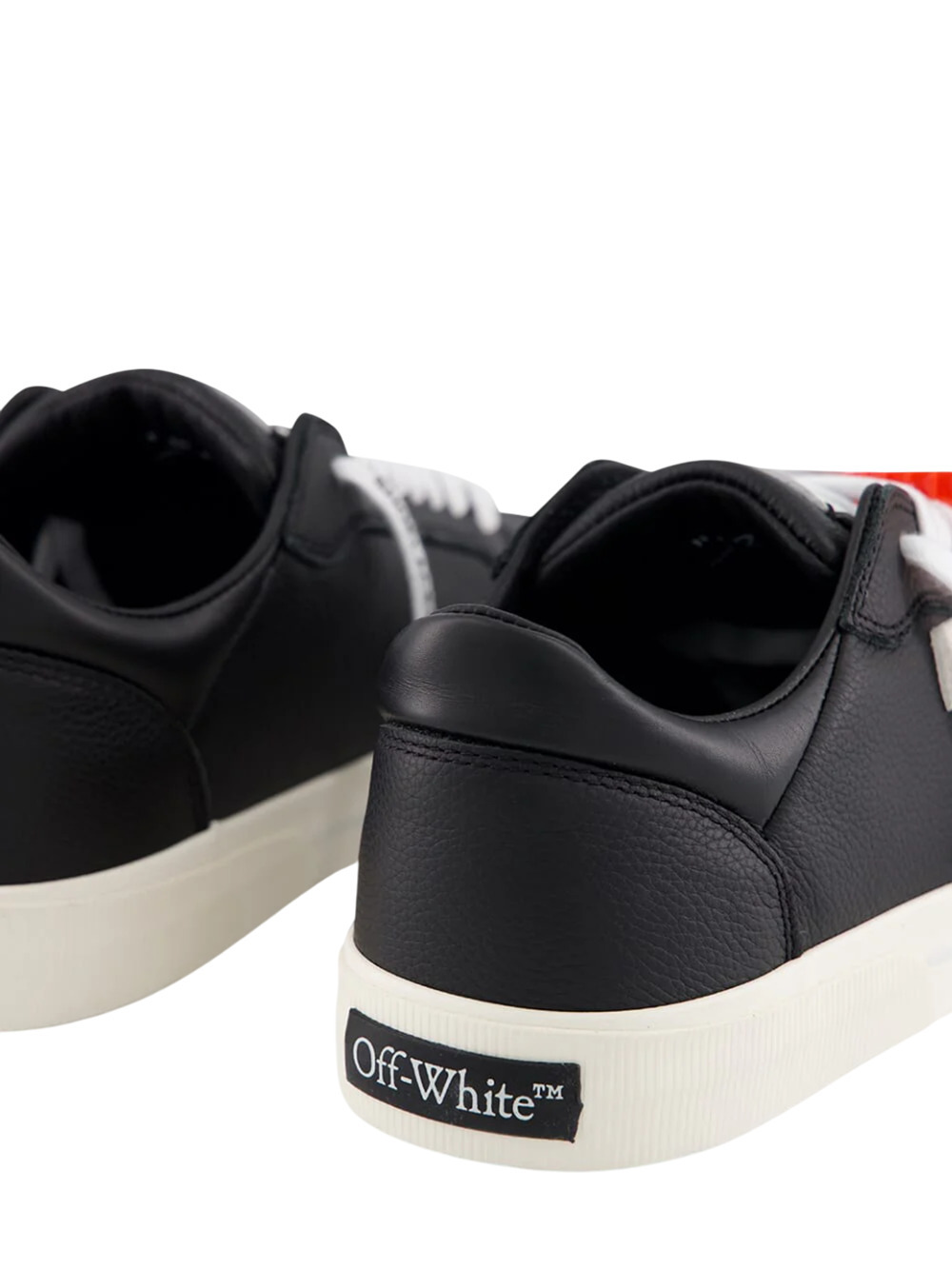 Off-white Off White Low Leather Vulcanized Sneakers For In Black