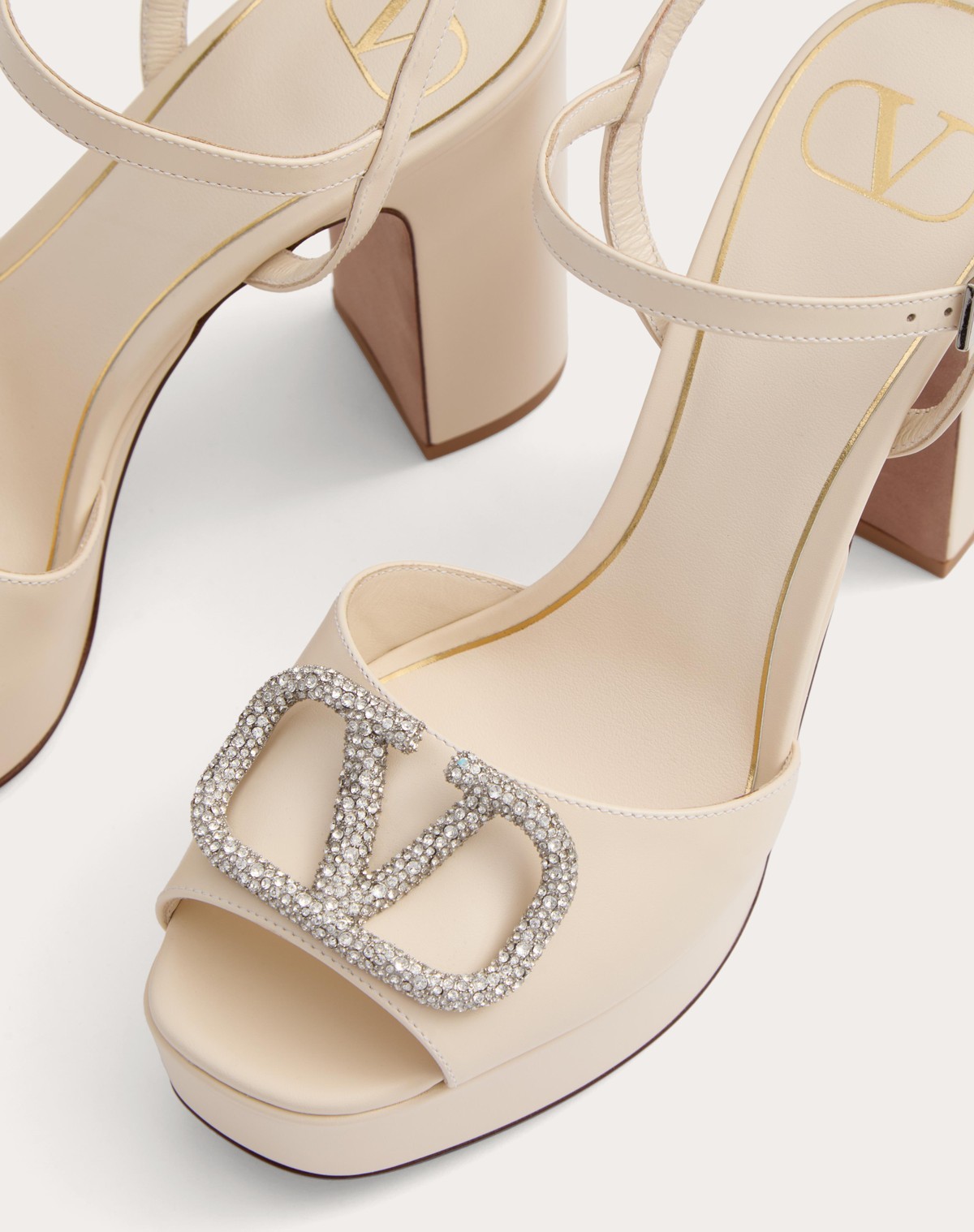 Valentino Open-toed High-heeled Sandals In Nude