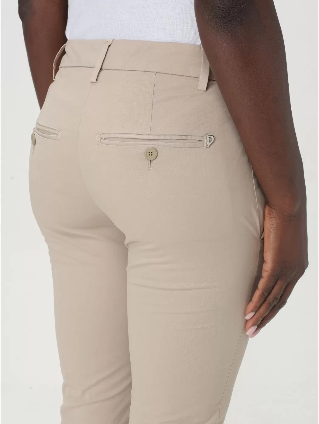 Dondup Belt Loop Casual Pants In Neutral