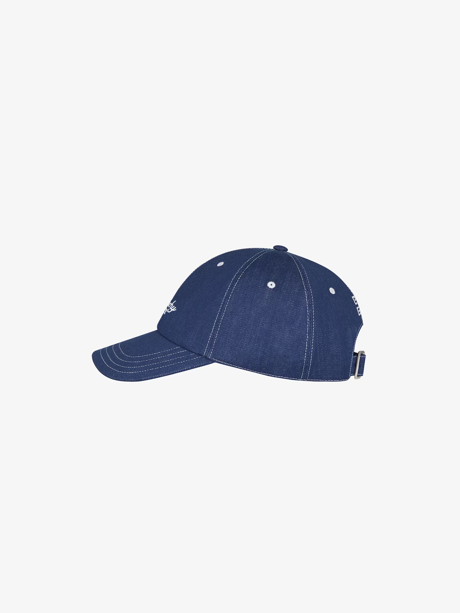 Givenchy Men's Embroidered Logo Denim Baseball Cap In Blue