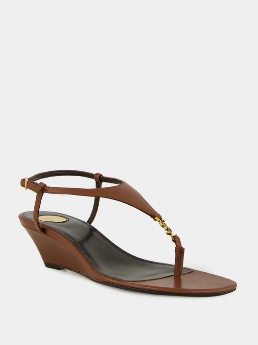 Saint Laurent Open-toe High-heeled Sandals In Brown