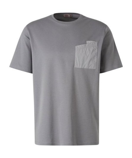 Herno Contrast Pocket T-shirt In Gray