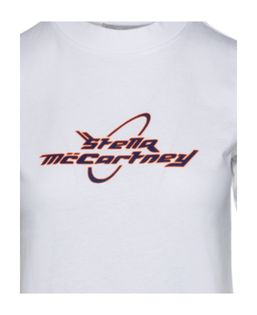 Stella Mccartney T-shirt With Logo Print In White