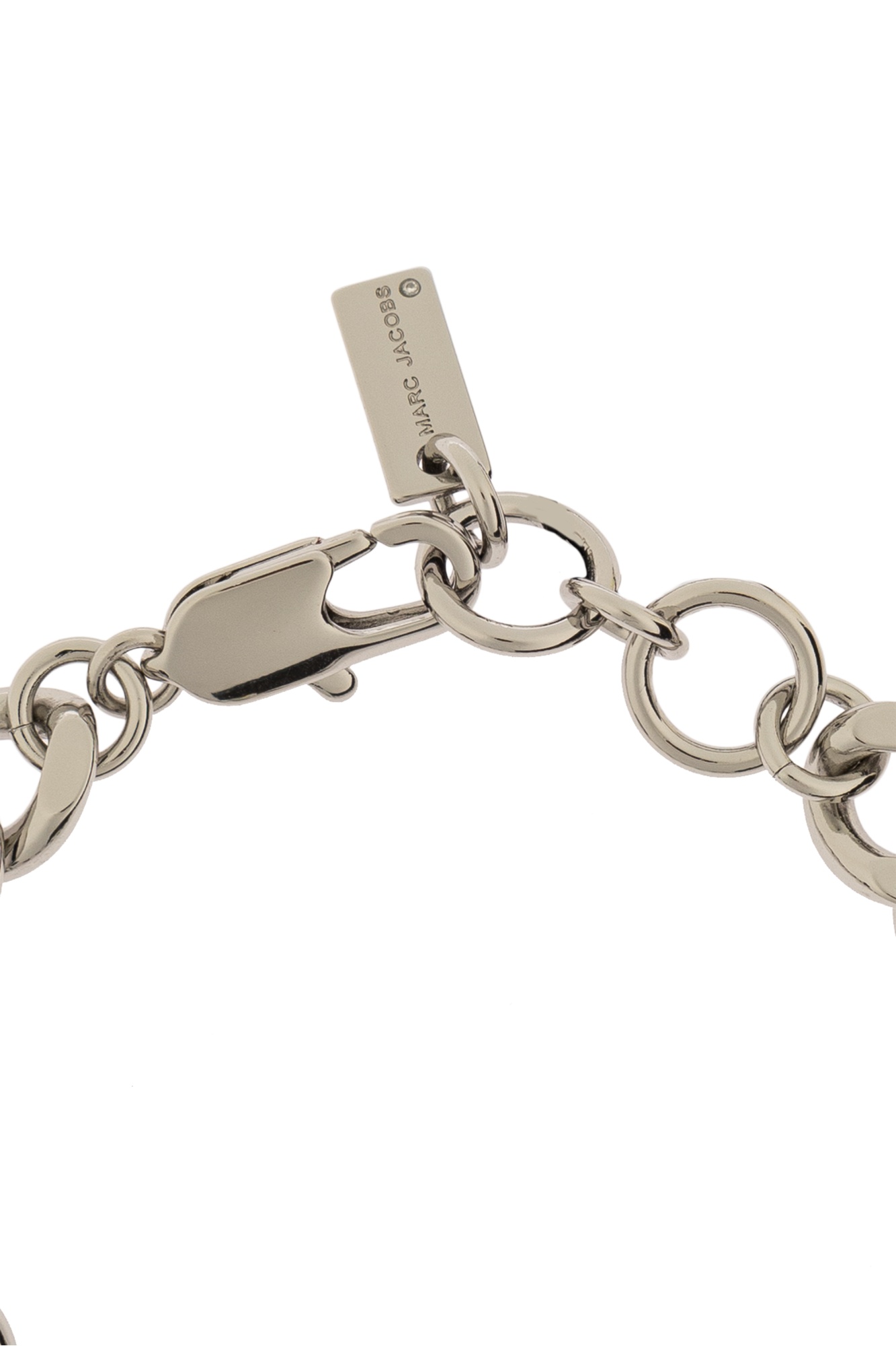 Marc Jacobs Charm Link Bracelet Silver Tone In Yellow