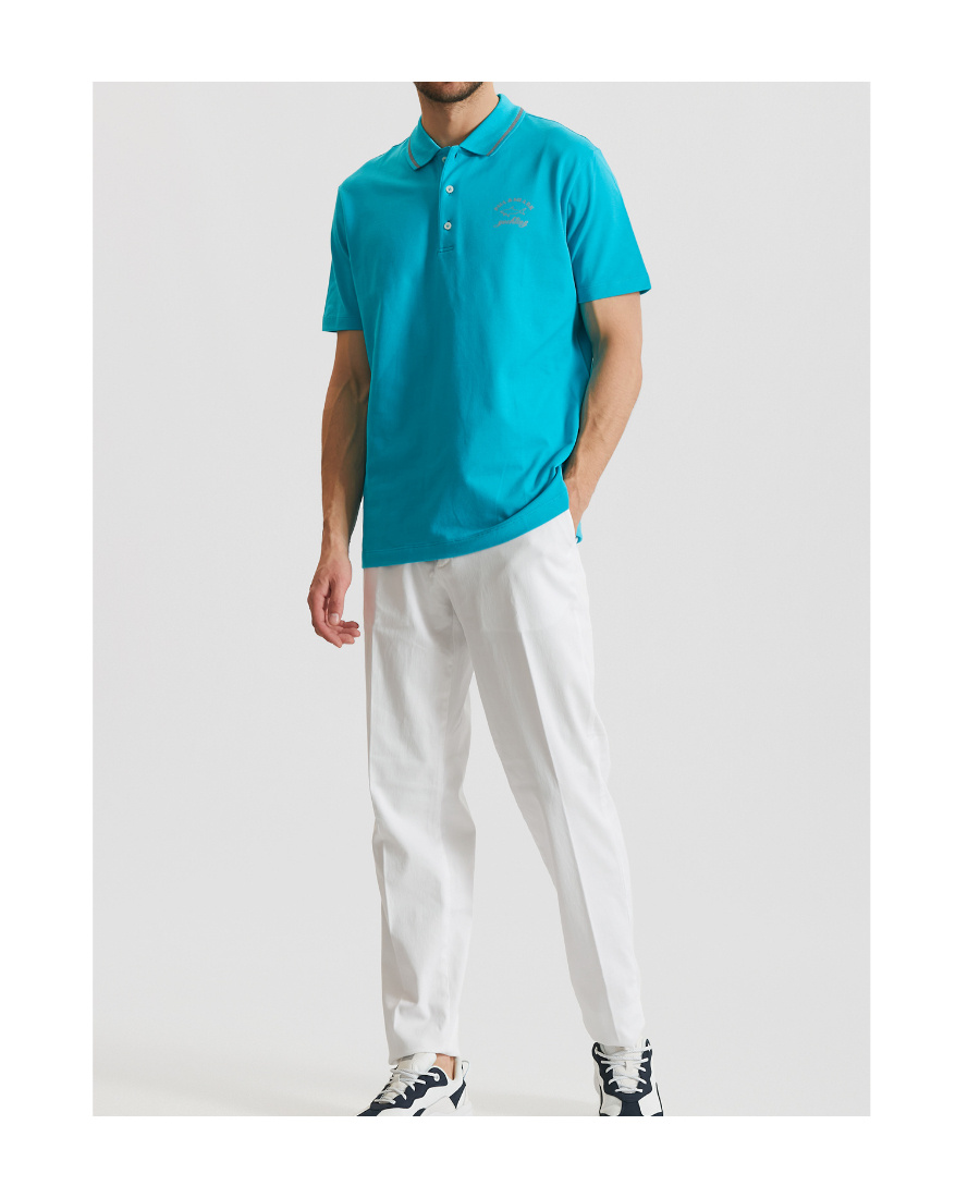 Paul & Shark Logo Polo Shirt In Blue