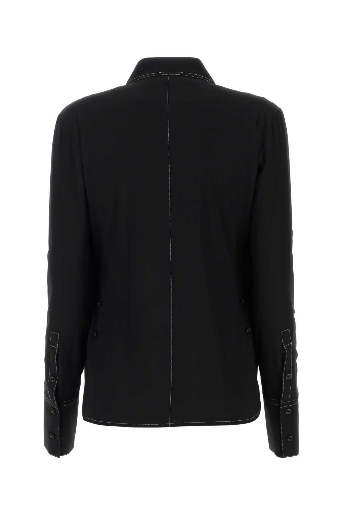 Low Classic Contrast-stitch Patch-pocket Regular-fit Silk-blend In Black