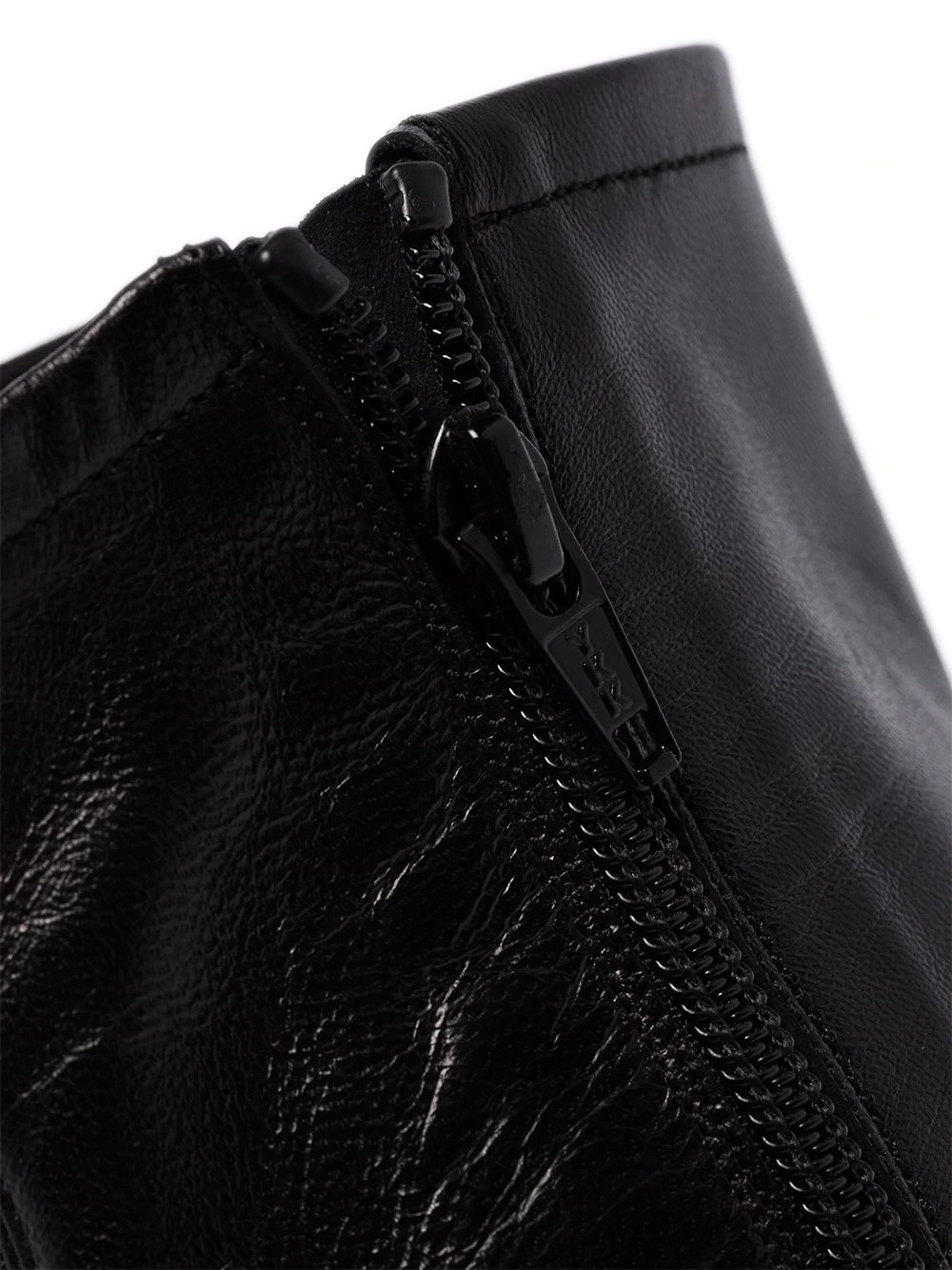 By Far Este 25mm Square Toe Ankle Boots In Black