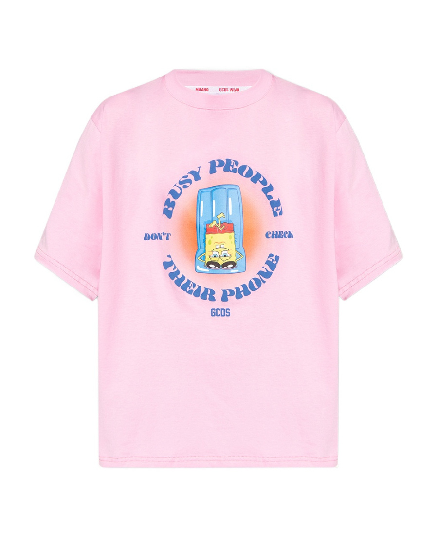 Gcds Spongebob Busy People T-shirt In Pink