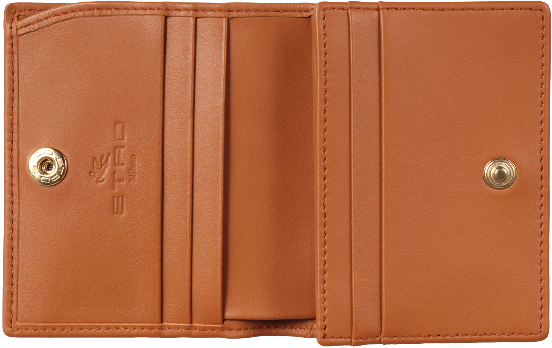Etro Pegaso-motif Leather Wallet In Brown