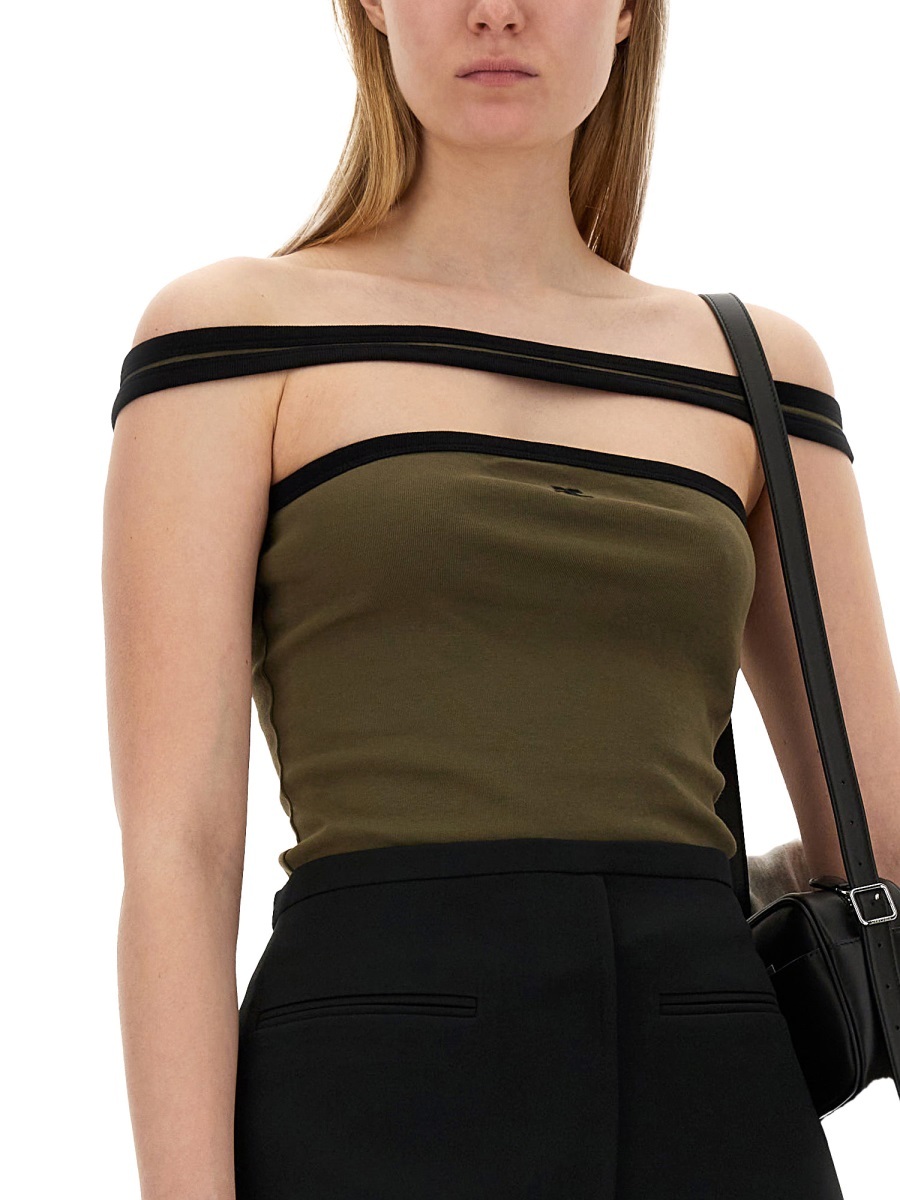 Courrèges Hyperbole Contrast Top In Black