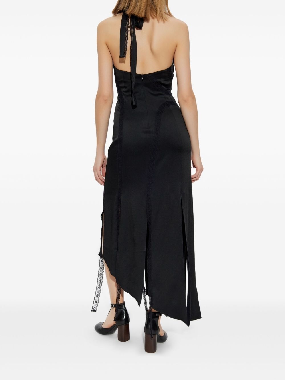 Avavav Lace-detailing Midi Dress In Black