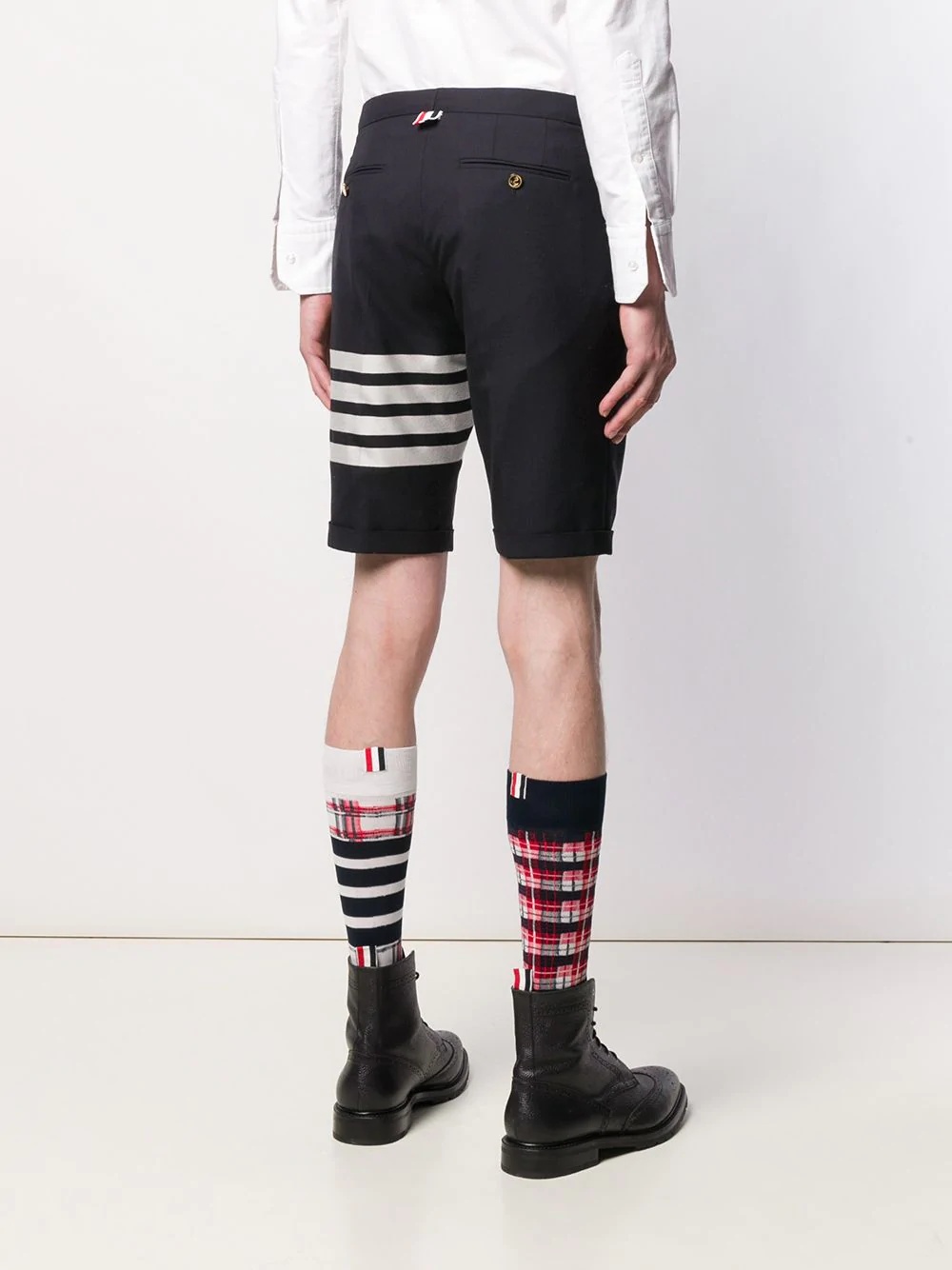 Thom Browne 4-bar Plain Weave Suiting Shorts In Black