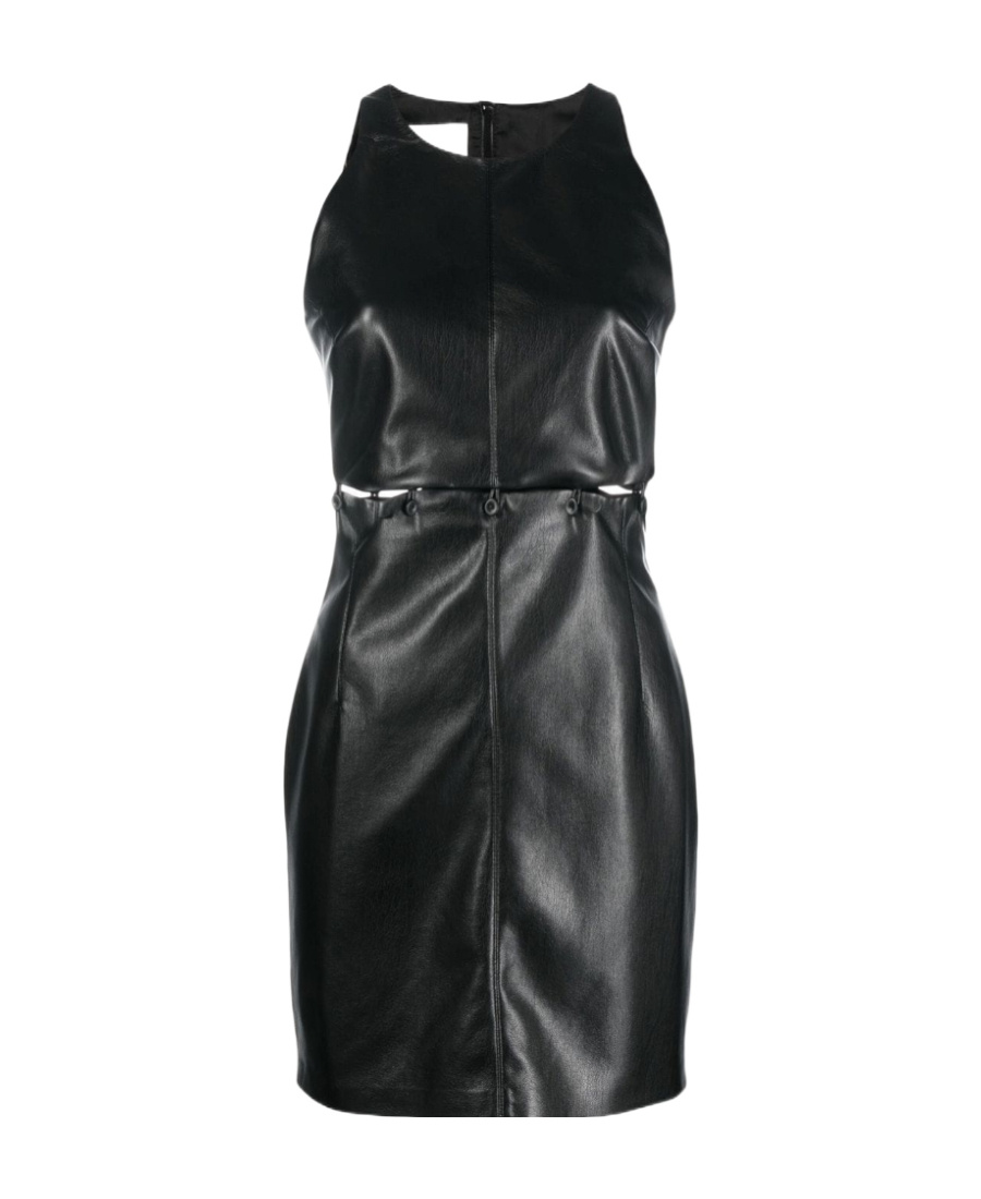 NANUSHKA LAYAN FAUX-LEATHER MINI DRESS 