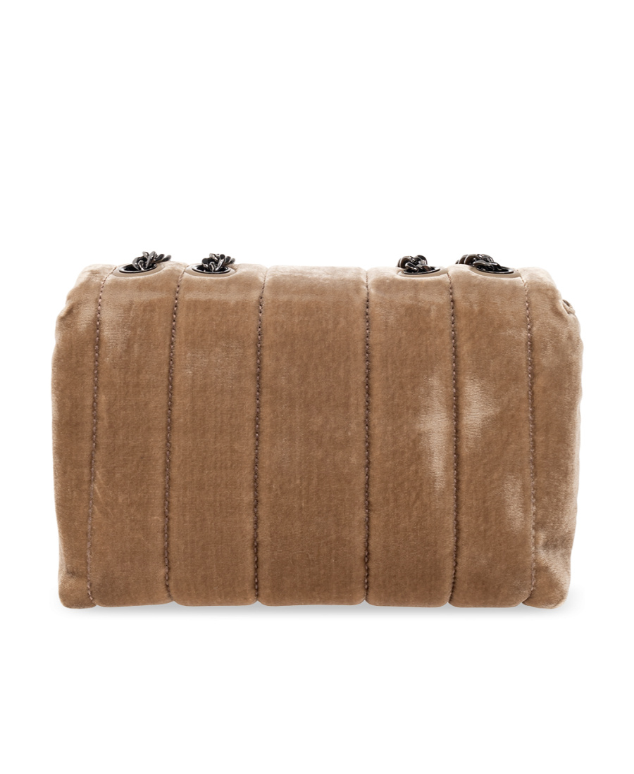Tory Burch Small Kira Velvet Shoulder Bag In Black