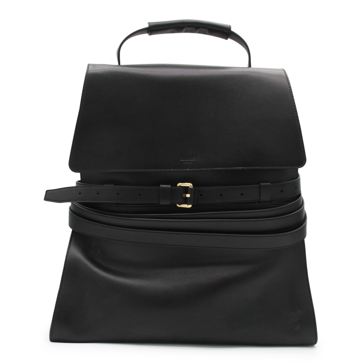 Moschino Tie Me Backpack In Black