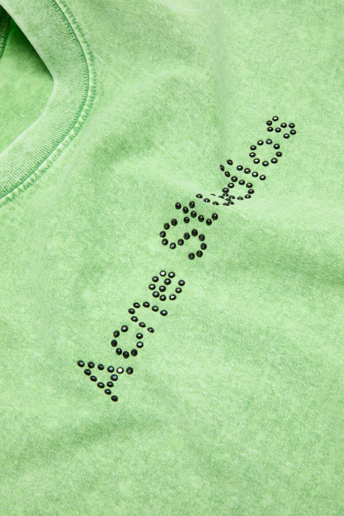 Acne Studios Oversized T-shirt With Fade-out Vintage Finish In Green