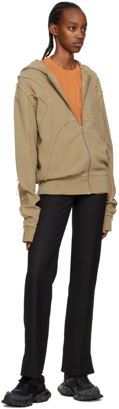 Misbhv Hooded Long-sleeved Sweater In Nude