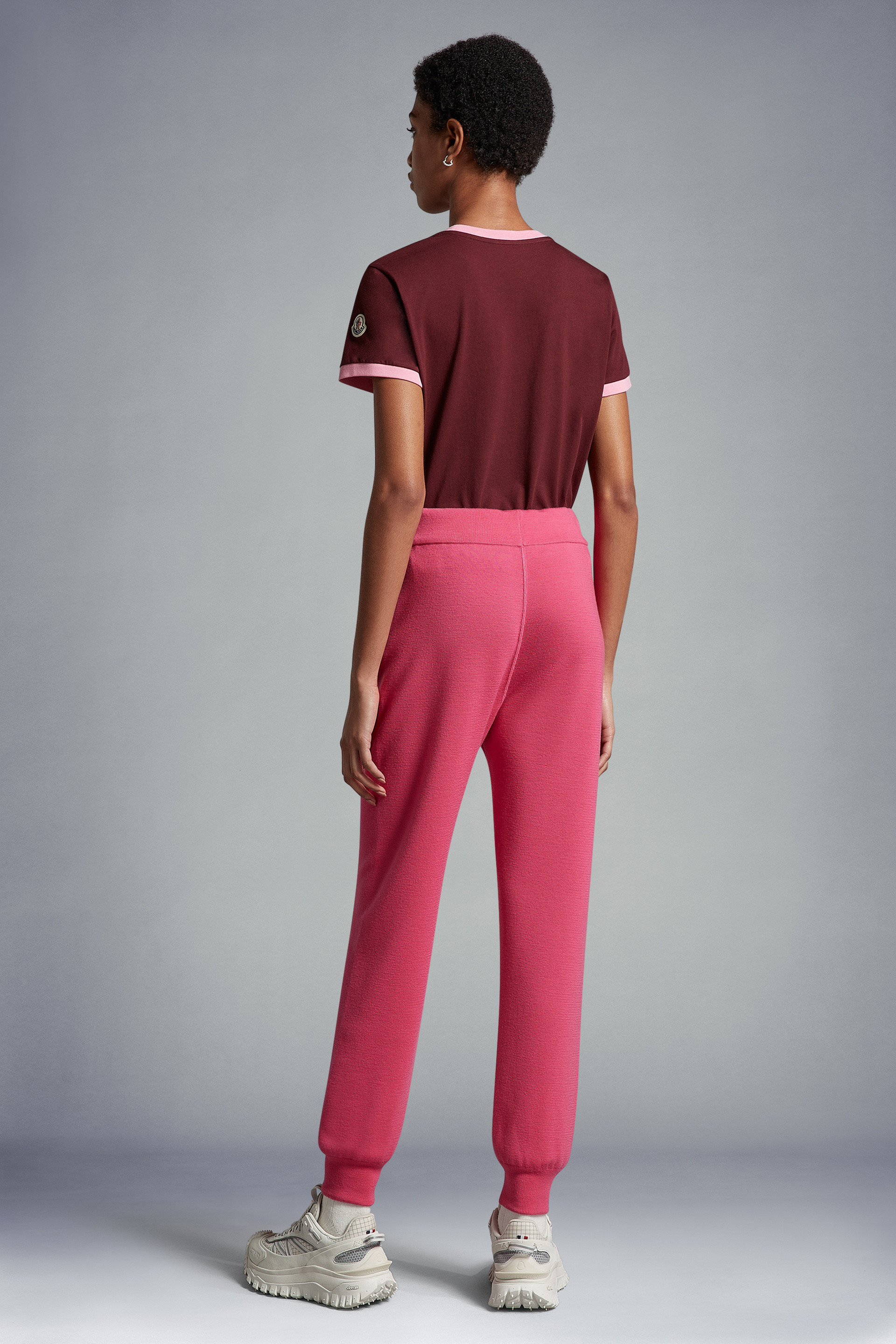MONCLER LOGO WOOL TRACKPANTS