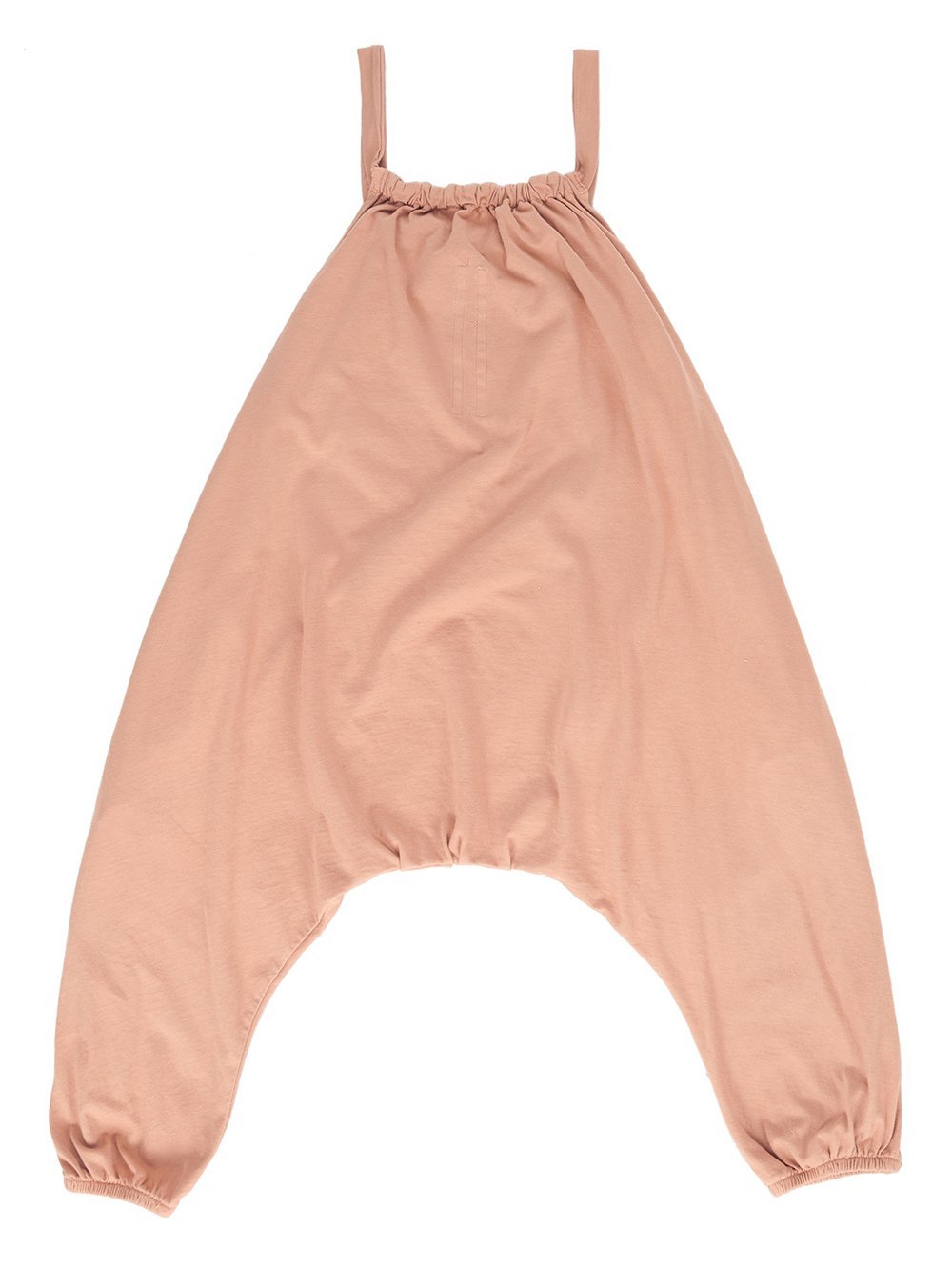 Rick Owens Ruched Jersey Dungaree In Nude