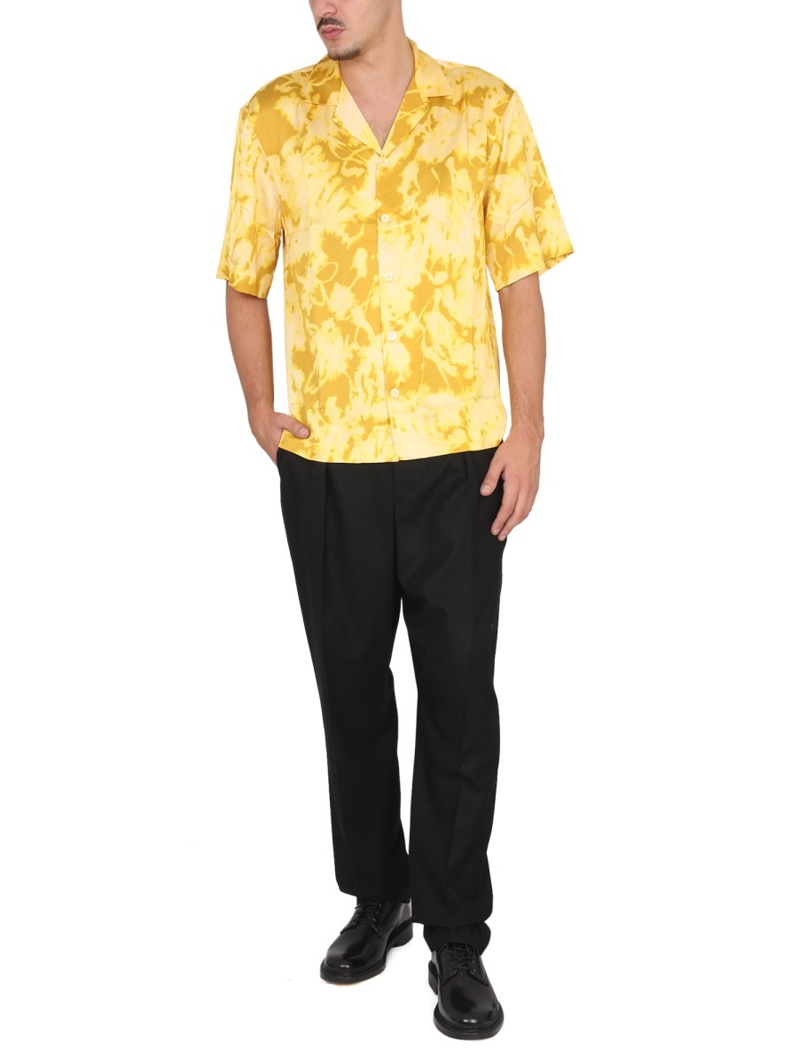 Dries Van Noten Men Floral Print Shirt In Yellow
