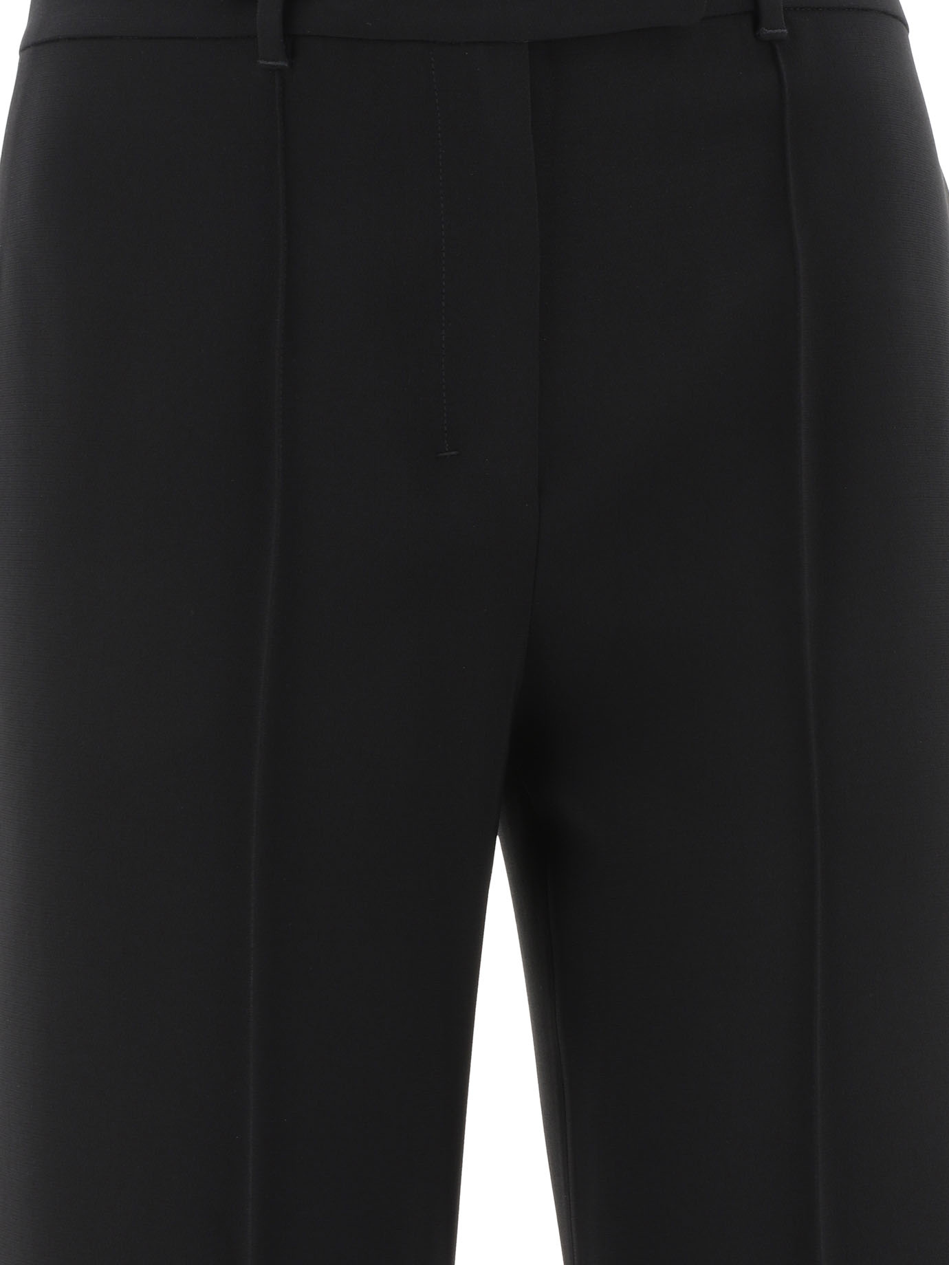 Max Mara Efedra Linen Silk Cigarette Pants In Black