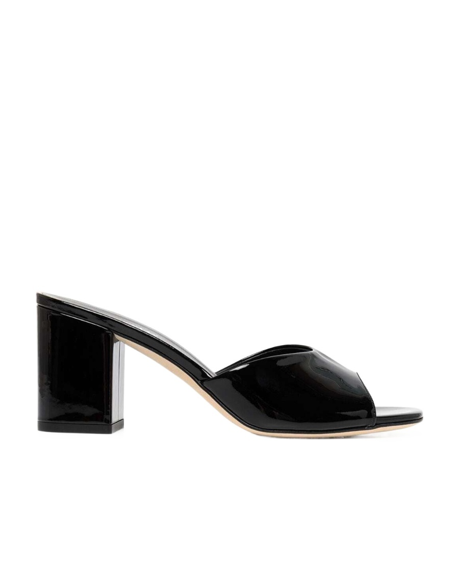 Paris Texas Anja Leather Mules In Black