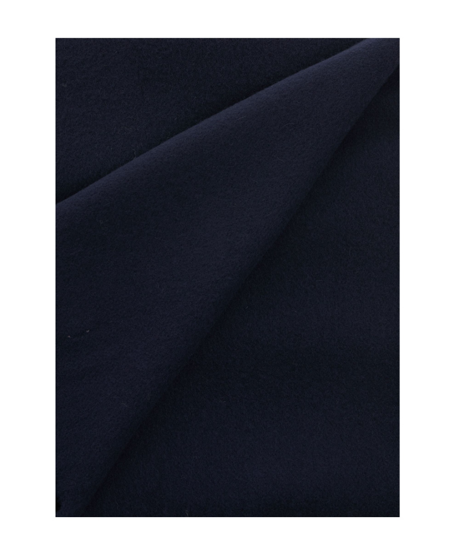 Acne Studios Melange Fringe-trim Wool Scarf In Black