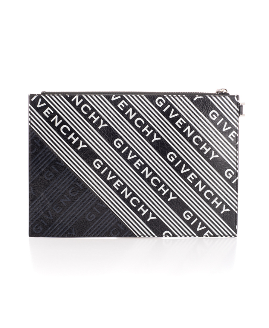 Givenchy Medium Logo Striped Handbag In Black