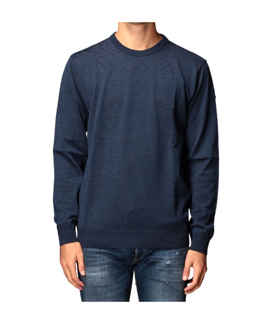 Paul & Shark Navy Blue Round-neck Sweater In Blue