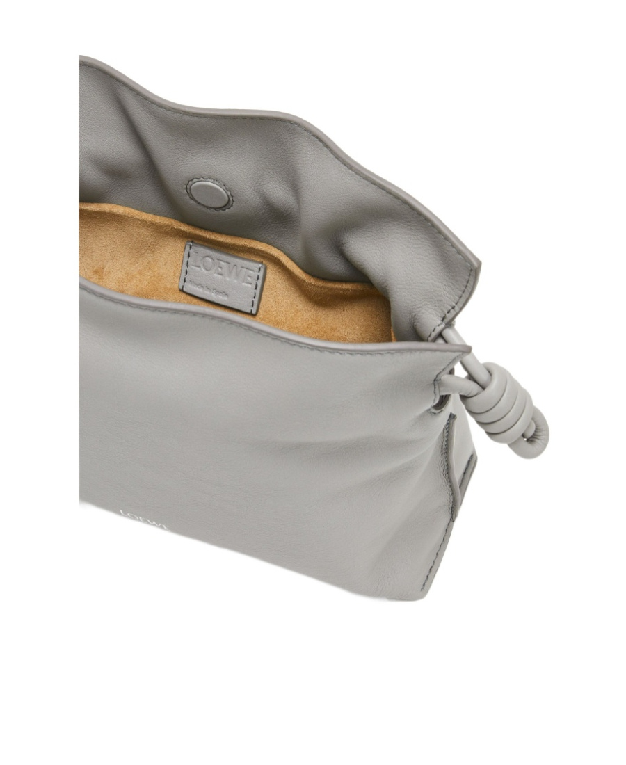 Loewe Mini Flamenco Clutch In Nappa Calfskin In Gray