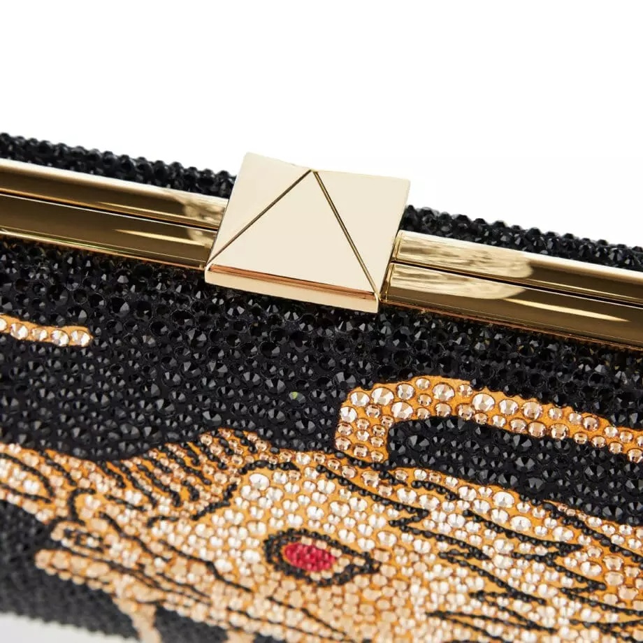 Valentino Drago Re-edition Rockstud Clutch Bag In Black