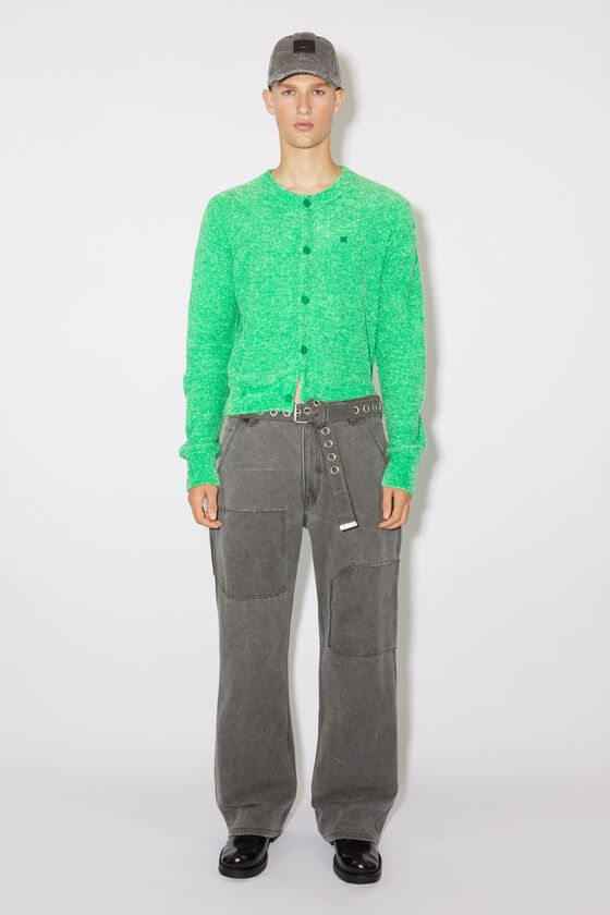 Acne Studios Round-necked Cardigan In Green