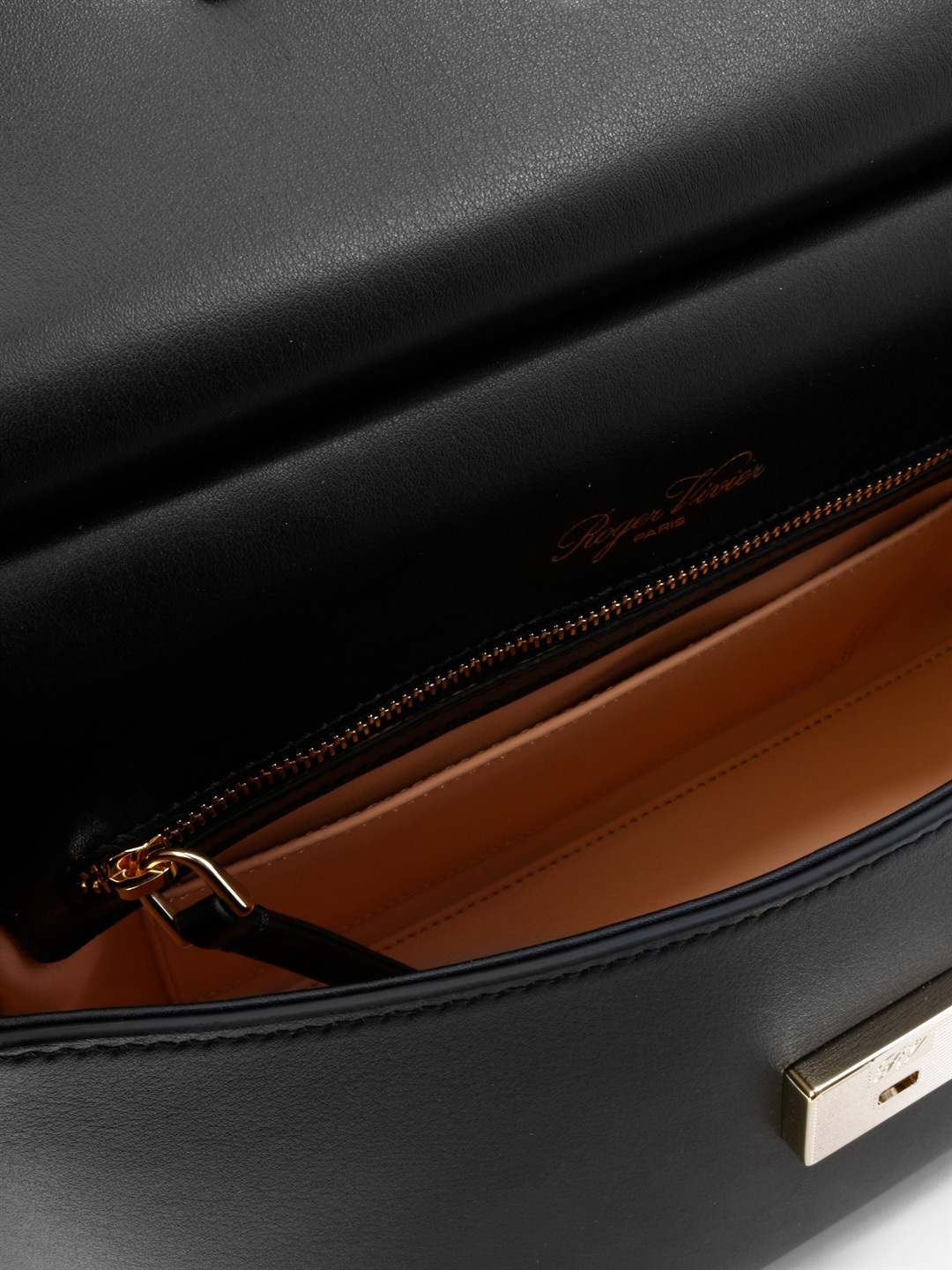Roger Vivier Viv' Cabas Metal Buckle Tote Bag In Black