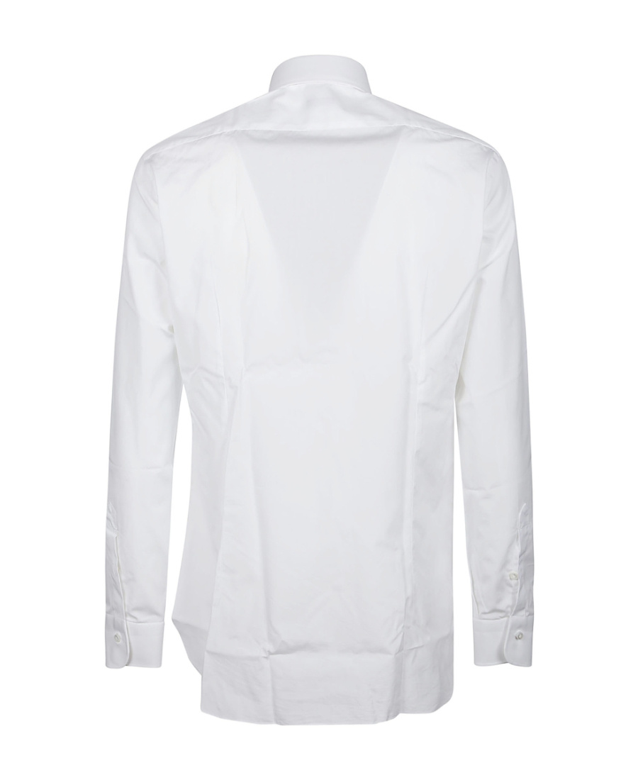 Barba Napoli Long Sleeve Neck Shirt In White