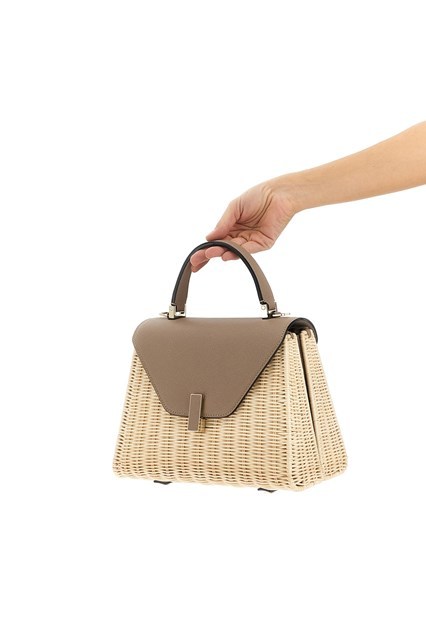 Valextra Medium Handbag Featuring Woven Texture In Brown