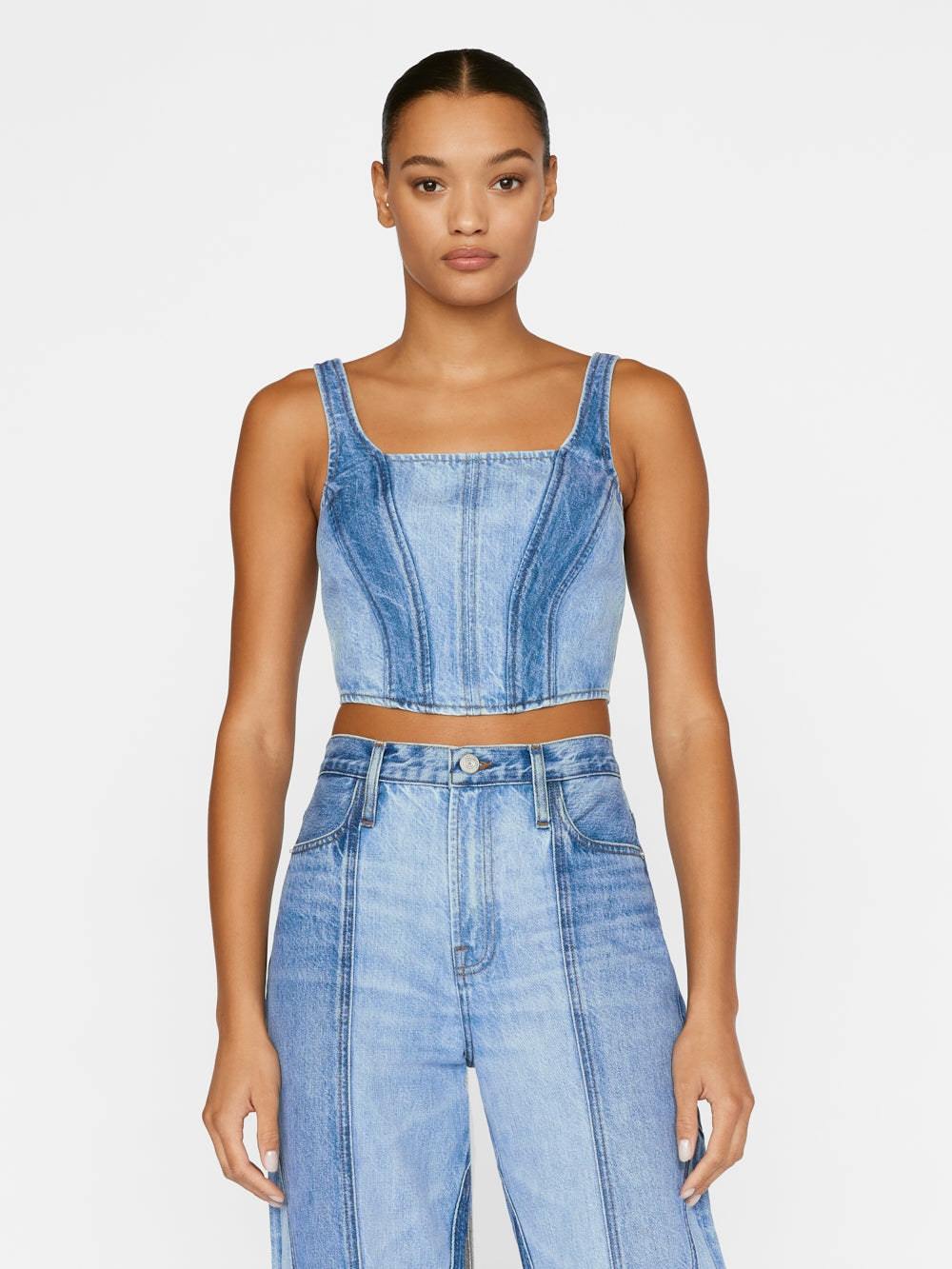 Frame Belt-loop Jeans In Blue
