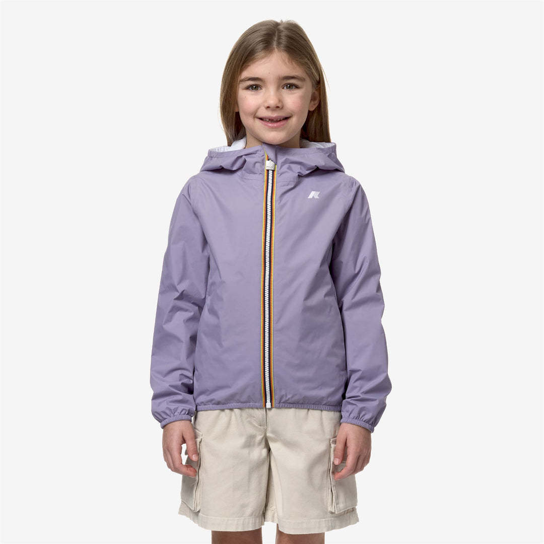 K-way Kids Lily Reversible Zipped Hooded Jacket In White