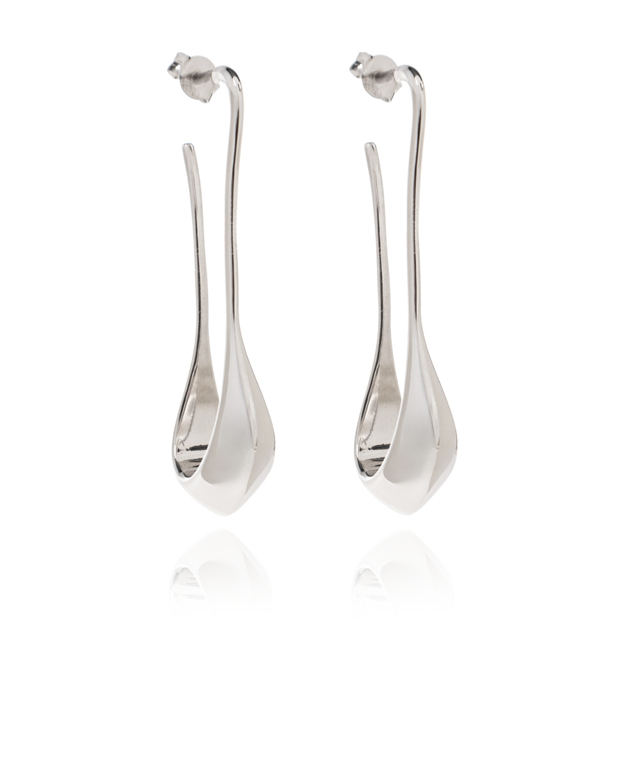 Lemaire Polished Drop Earrings In White
