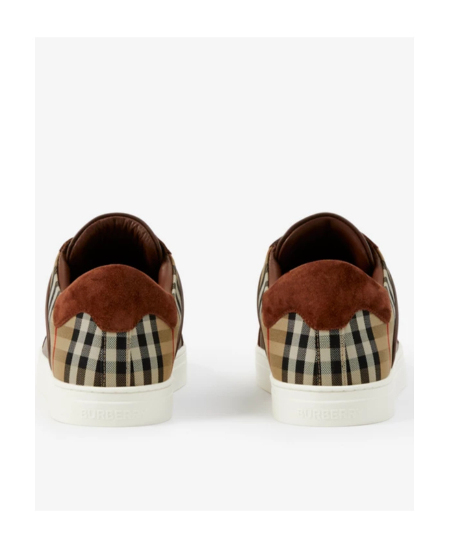 Burberry Vintage Check Panelled Sneakers In Multicolor