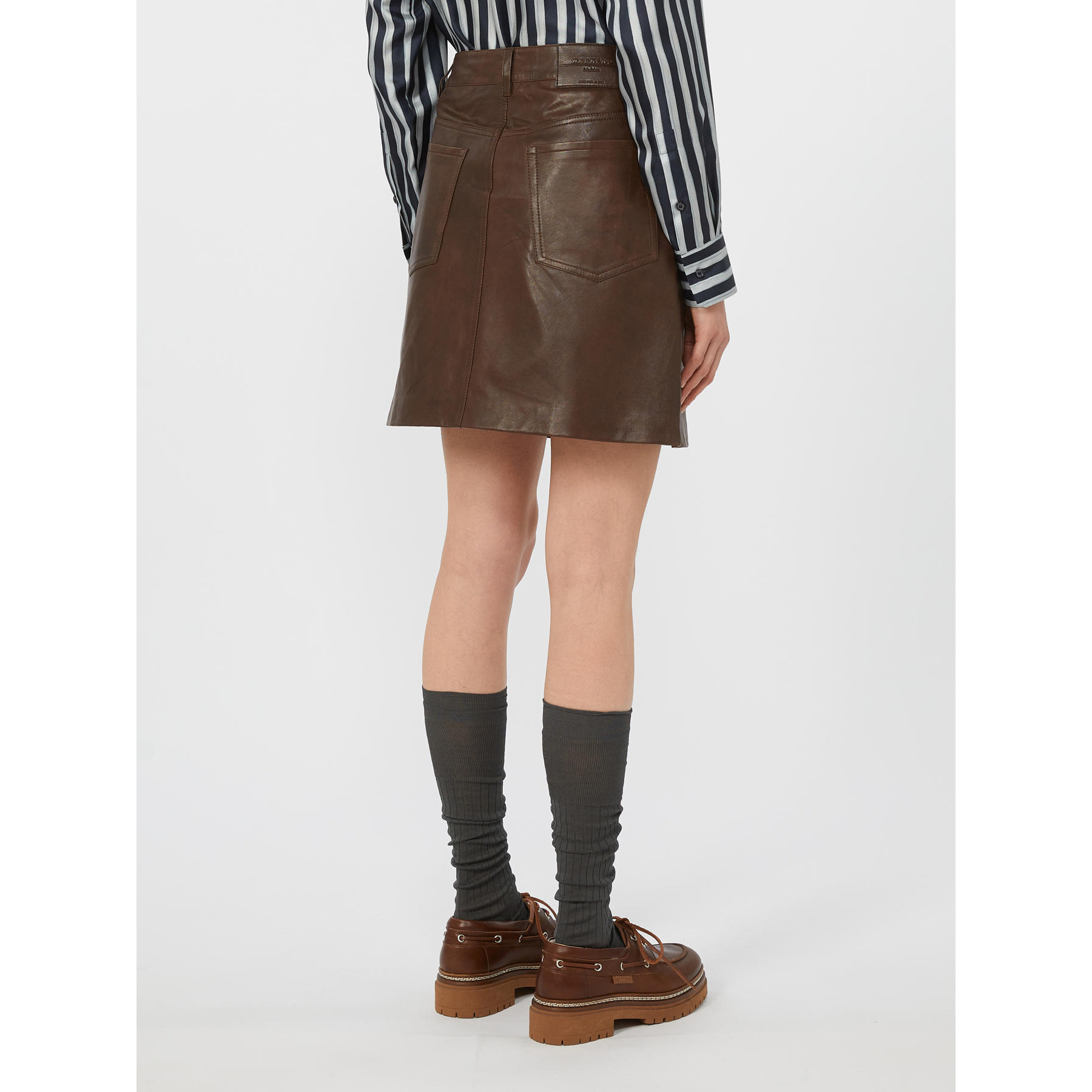 Weekend Max Mara Belt Loop Skirt In Brown