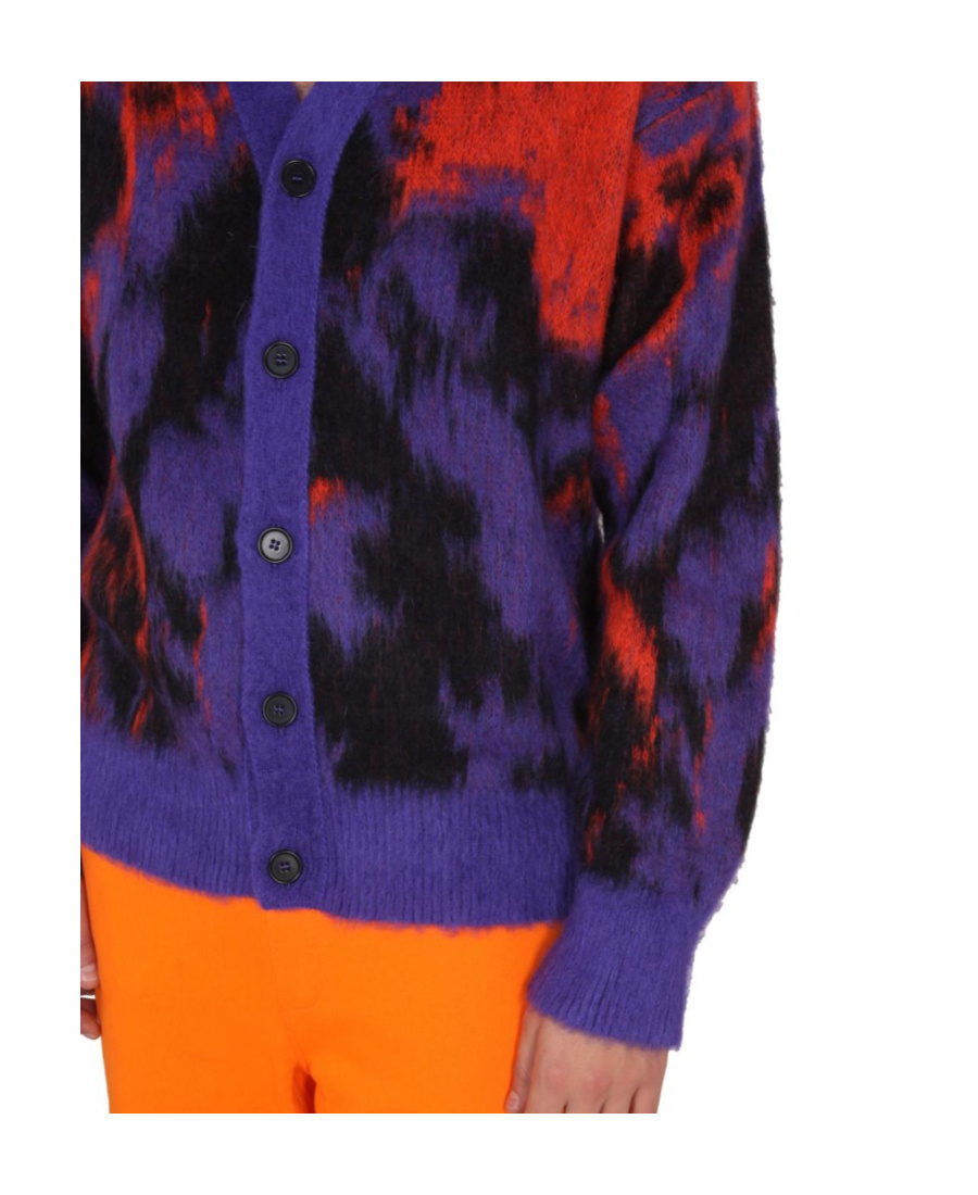 Msgm Cardigan In Misto Lana In Multicolor