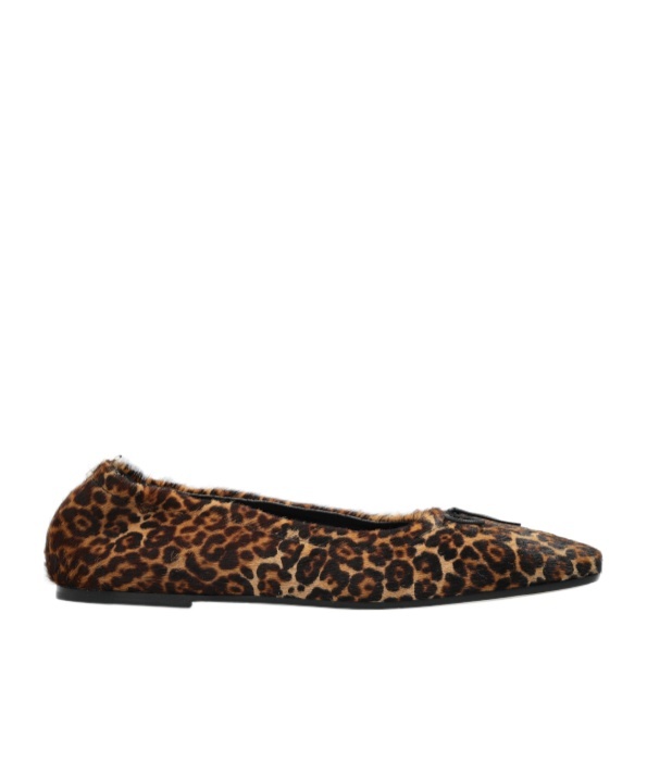 Golden Goose Amy Leopard-print Ballet Flats In Black
