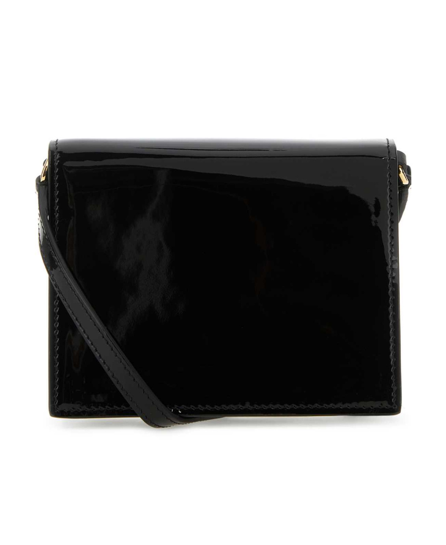 Dolce & Gabbana Dg Patent-leather Crossbody Bag In Black