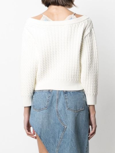 Alexander Wang Rib Sweater In White
