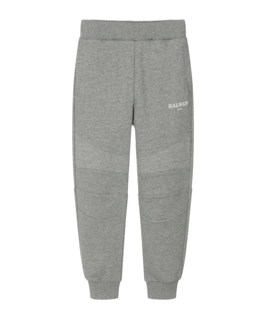 Balmain Elastic Waist Jogging Pants In Gray